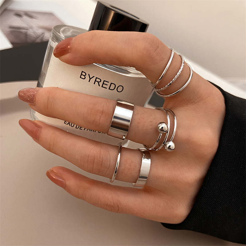 Vintage Punk Knuckle Rings Set - خرز معدني الشرير الدائري مجموعة الشظية