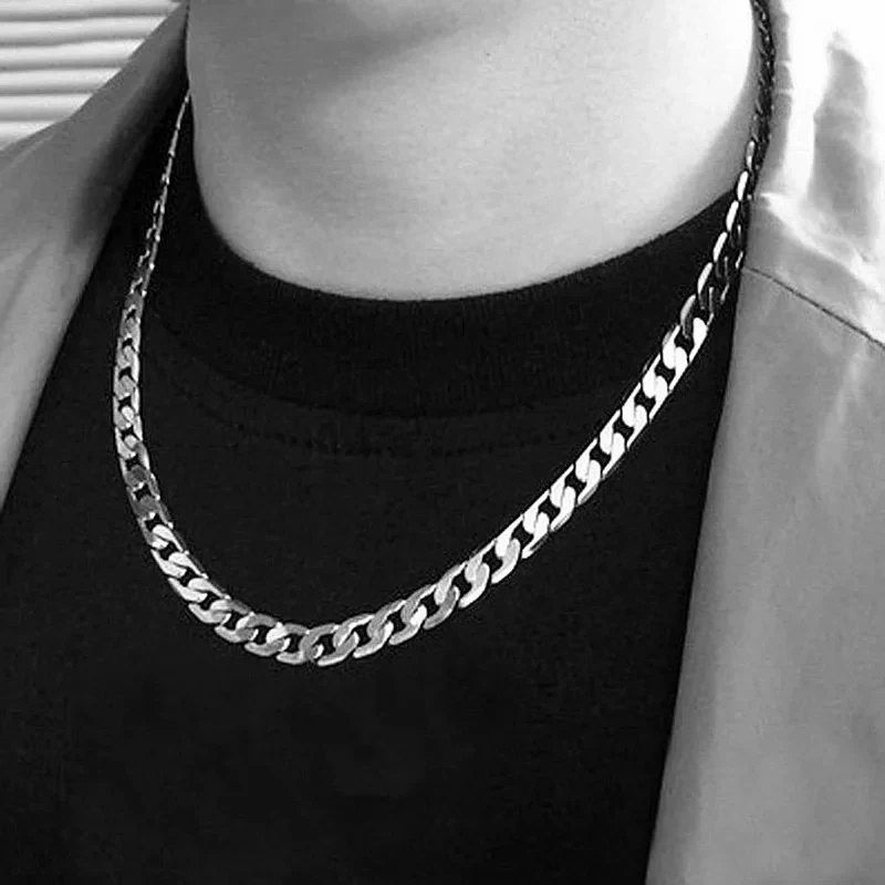 Cuban Link Chain 12Mm - قلادة من الفضة الإسترلينية 925 للرجال
