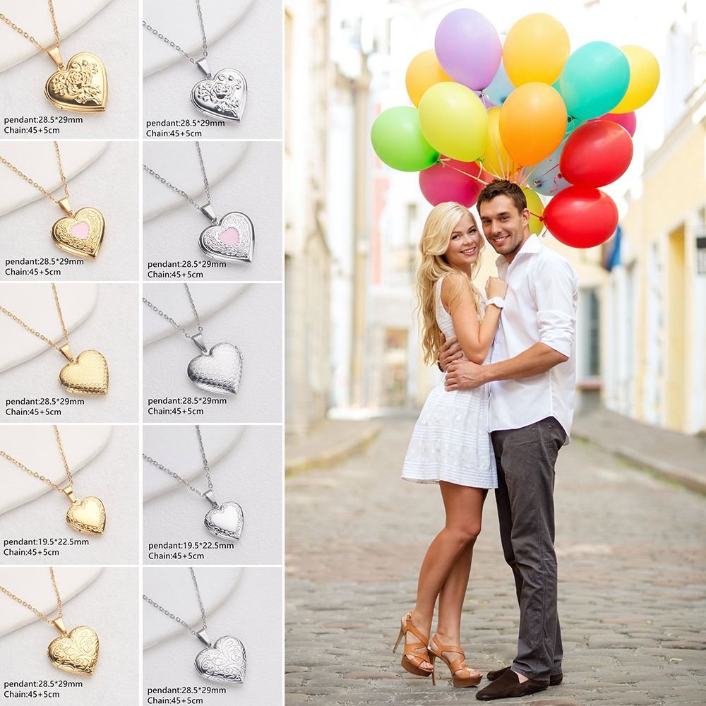 Heart Locket Necklace Photo - قلادة تصنعها بنفسك مع صورة وقلادة