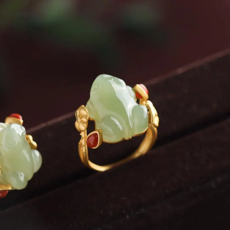الأخضر اليشم الضفدع خواتم Char - مراجعة Rings وسعره