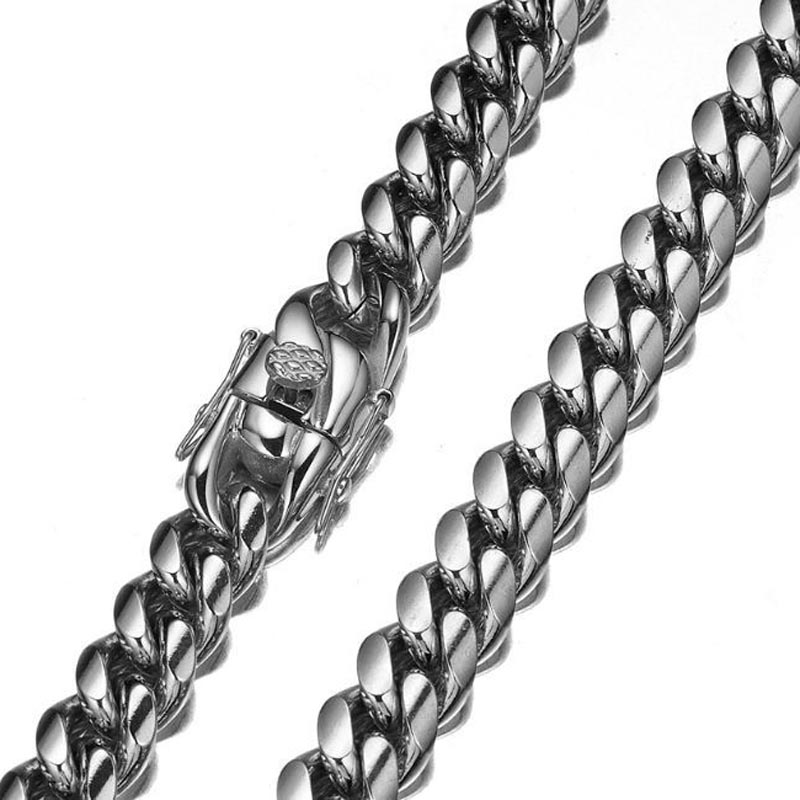 الفولاذ المقاوم للصدأ ميامي كب - مراجعة Cuban Link Chain 12Mm وسعره