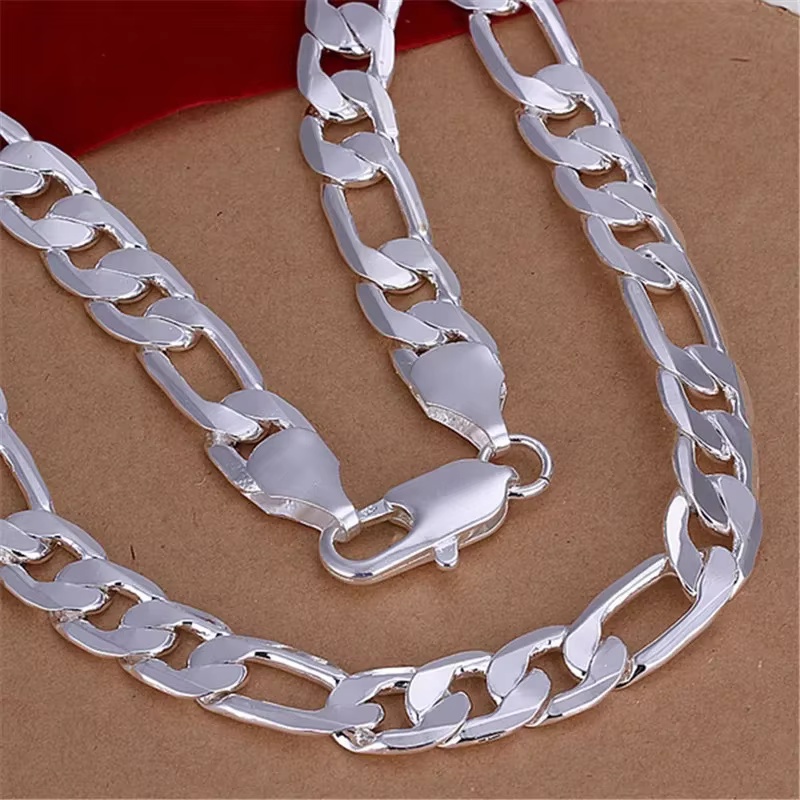 قلادة رجالية من الفضة الإسترلي - مراجعة Cuban Link Chain 12Mm وسعره