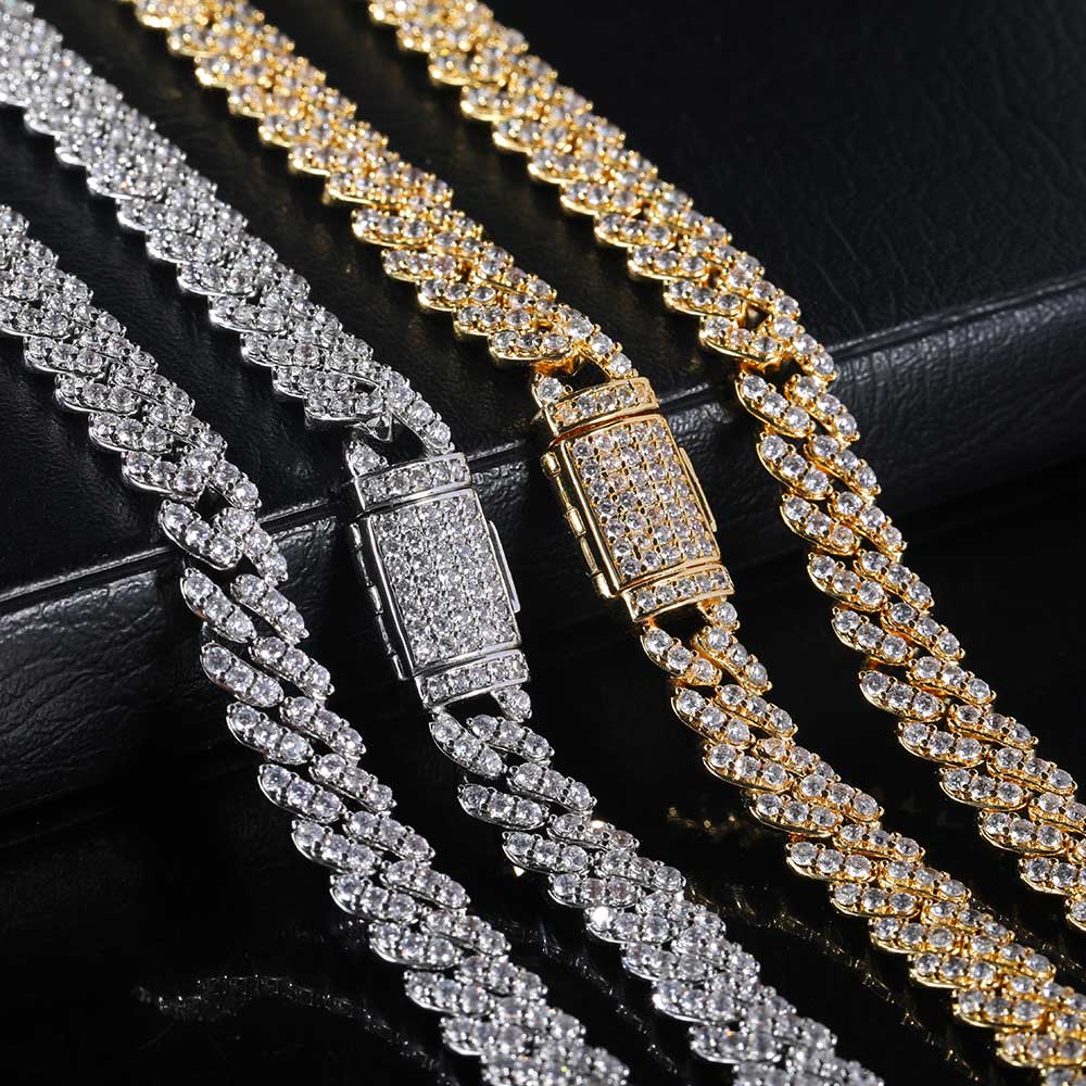 8MM1Row الزركون المرأة قلادة م - مراجعة Cuban Link Chain 12Mm وسعره