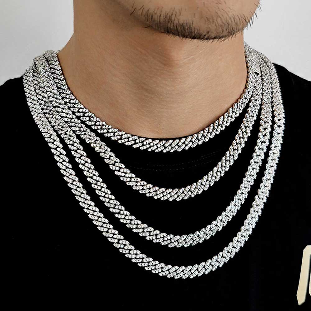 8MM1Row الزركون المرأة قلادة م - مراجعة Cuban Link Chain 12Mm وسعره