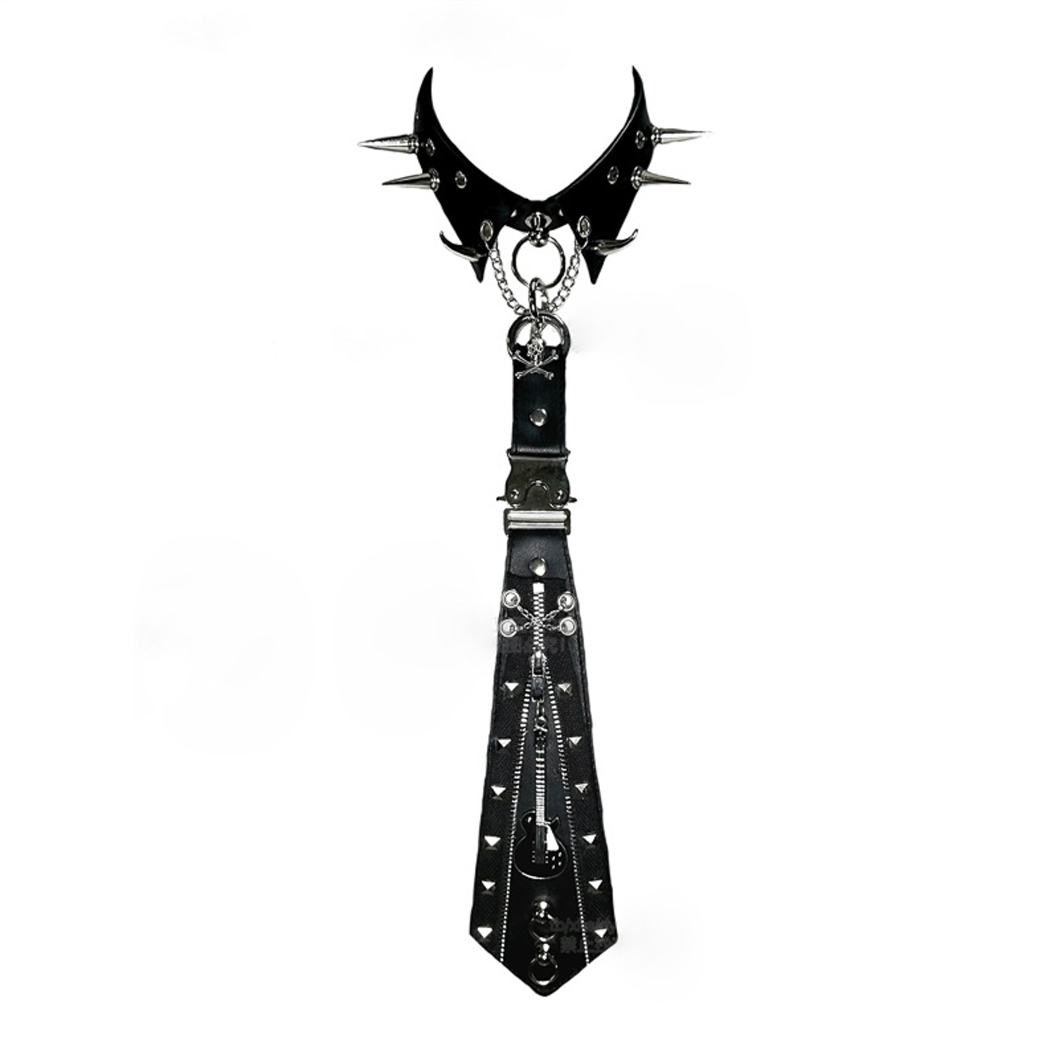 قلادة عنق من الجلد الصناعي بتص - مراجعة Goth Punk Spike Choker وسعره