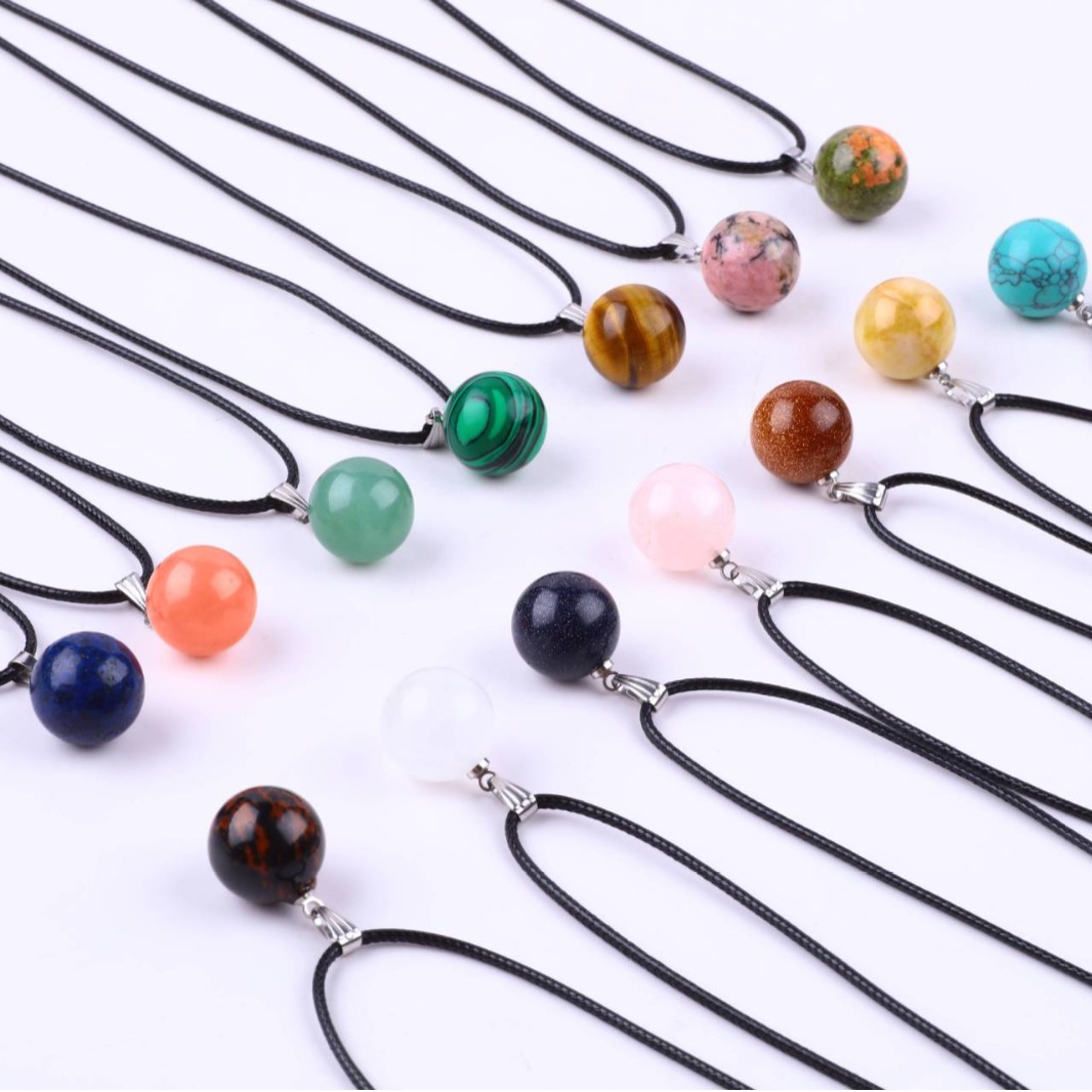 20 قطعة/الحقيبة 14 مللي متر ال - مراجعة Crystal Pendant Necklace Natural Stone وسعره