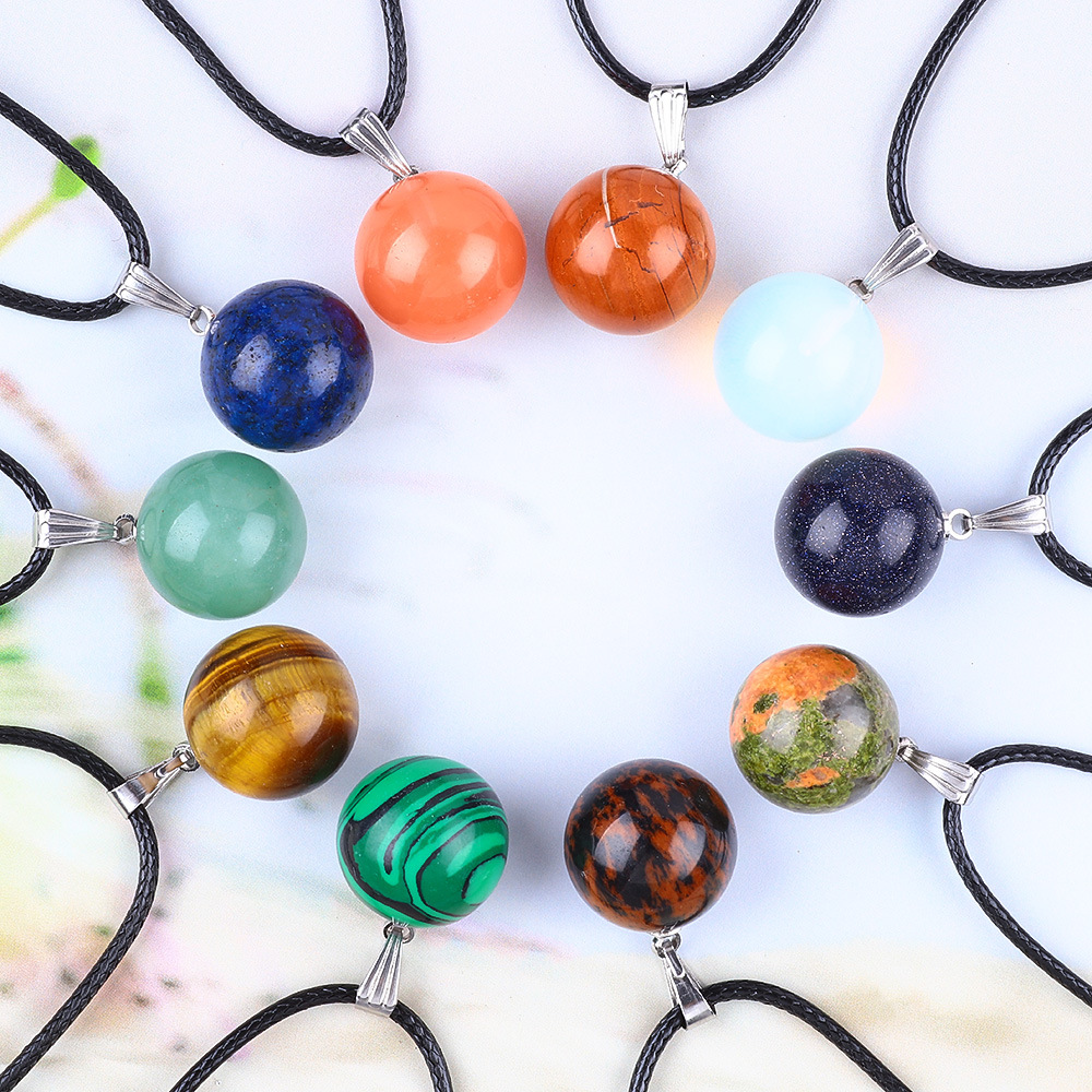 20 قطعة/الحقيبة 14 مللي متر ال - مراجعة Crystal Pendant Necklace Natural Stone وسعره