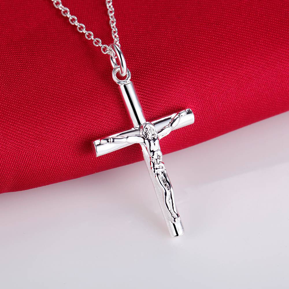 جديد 925 فضة قلادة الصليب للرج - مراجعة 925 Sterling Silver Chain Necklace Men وسعره