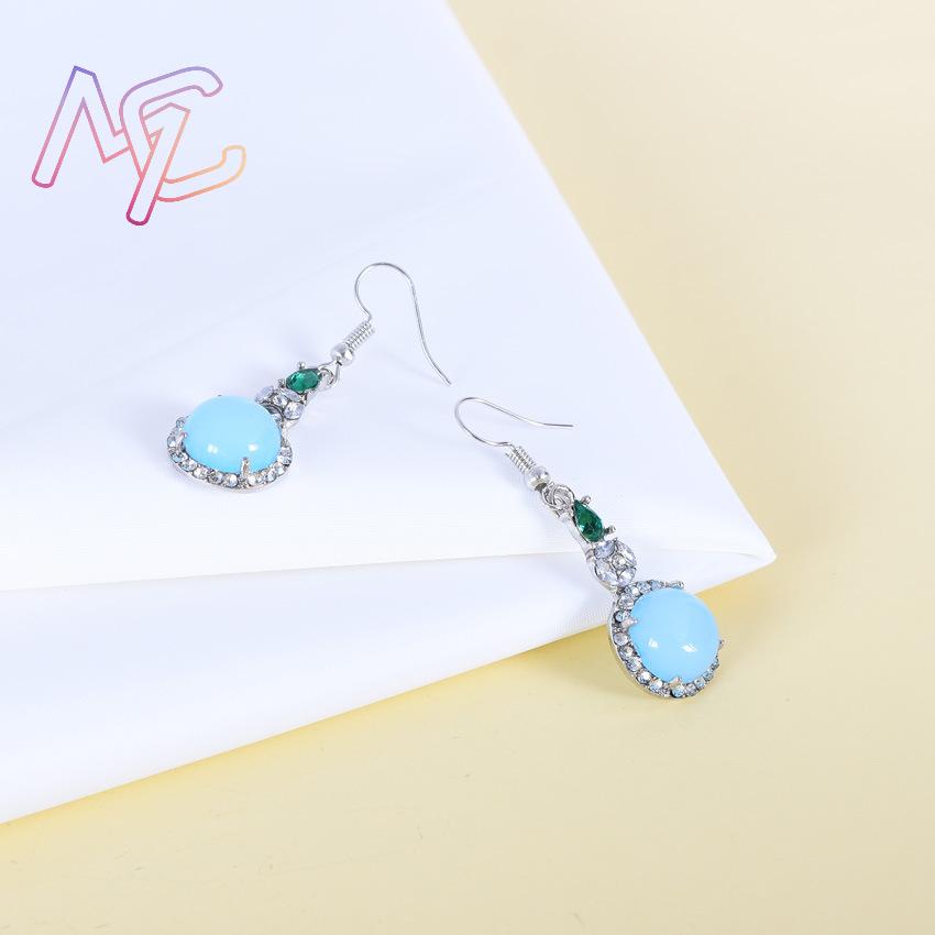 الأزرق الطبيعي اليشم الأقراط خ - مراجعة Earrings وسعره