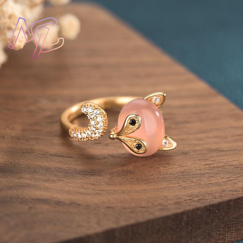 الوردي الطبيعي اليشم الثعلب خو - مراجعة Rings وسعره