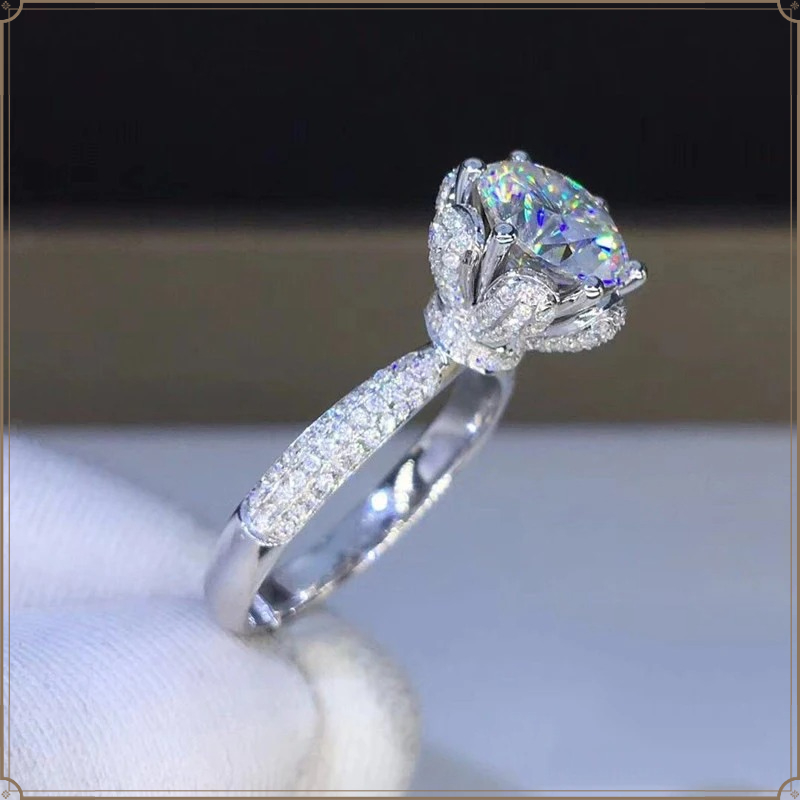 خاتم مورجانايت بدرجة نقاء VVS1 - مراجعة Moissanite Engagement Ring 1 Carat وسعره